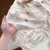 Plus Size Women's Lace Cotton Breathable Antibacterial Extended Crotch Non Mark Hip Briefs