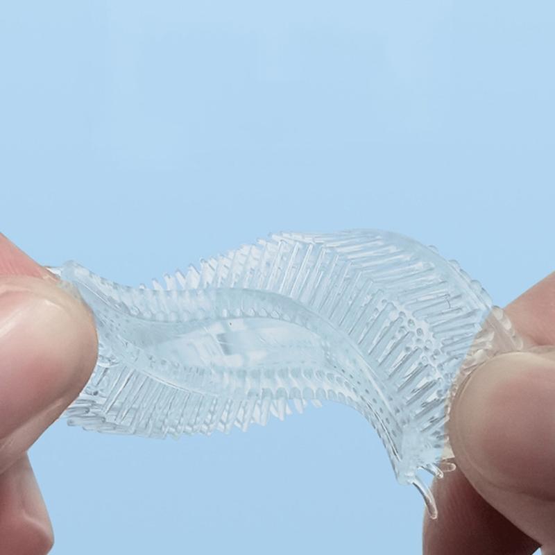 Food Grade Silicone Toothbrush U-Shaped Tooth Brush 360° Oral Teeth Cleaning for Toddlers Child Pink/Yellow/Blue/Green