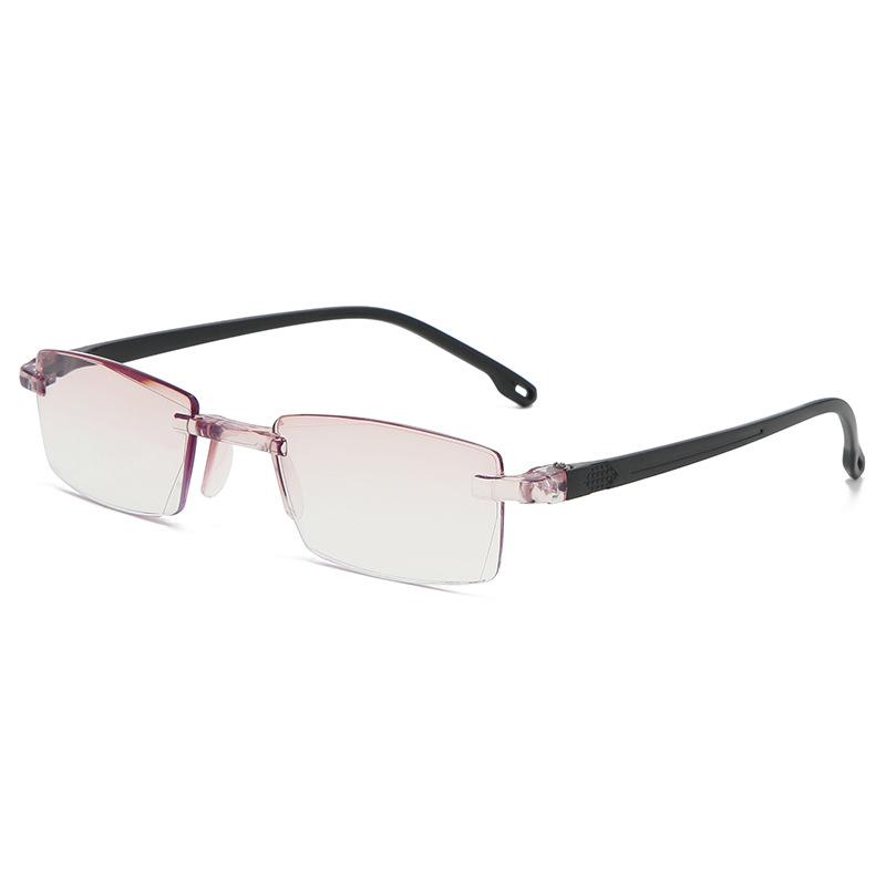 

Очки для чтения с защитой от синего света для мужчин и женщин, винтажные безободковые очки для пресбиопии, мужская мода, бизнес, очки для дальнозоркости от 0 до +4.0 +4.0