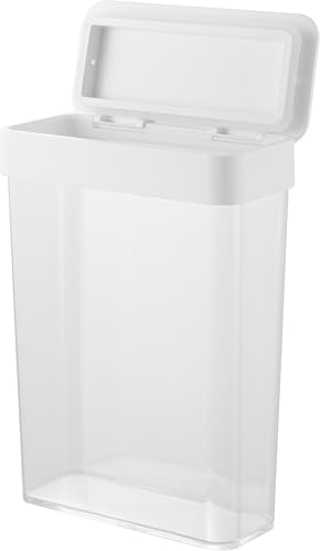 Yamazaki Schlanke Aufbewahrungsbox B18,5 x T8,6 x H25cm 2,3L Weiß Luftdichter Behälter Turm Gerstentee-Packung 10391