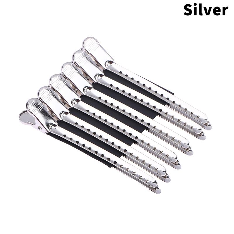 

12Pcs Hair Clip Set Pack Duckbill Hair Clip Metal Hair Salon Hair Clip Fixed Hair Clip Salon Home Styling Tool срібний