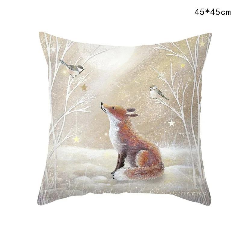 Christmas Themed Pillowcases Car Accessories Office Santa Claus Living Room Sofa Home Pillowcases