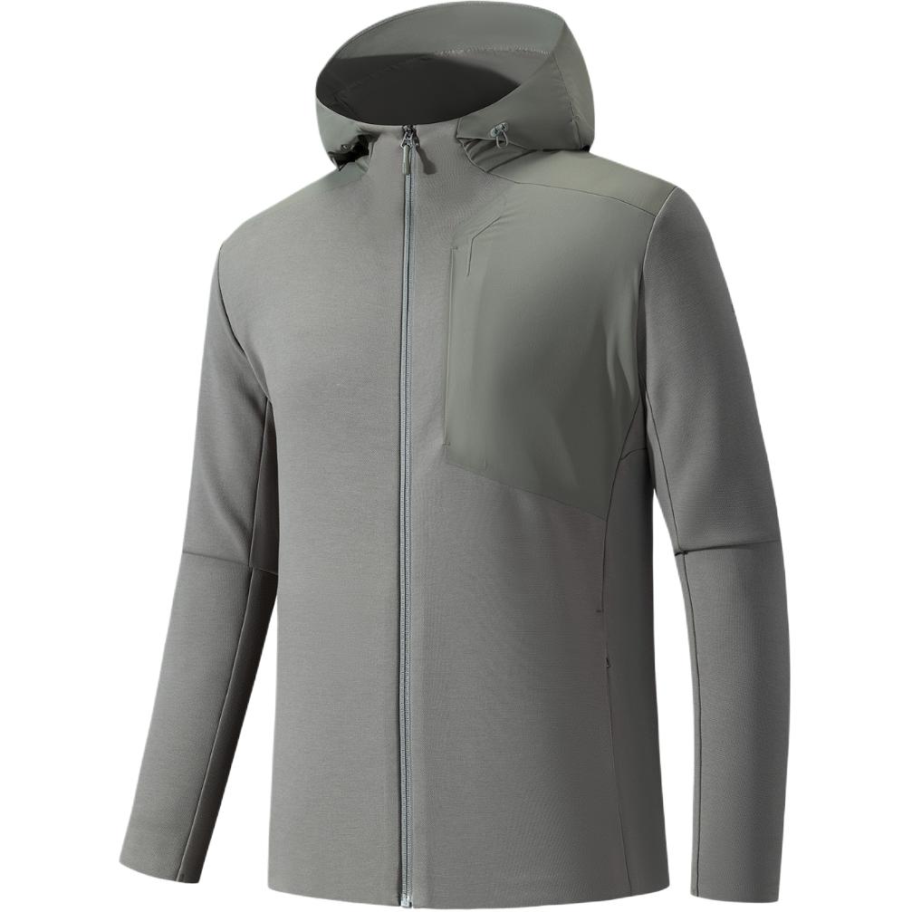 

Anta Champion Travel Series Однотонная спортивная минималистичная толстовка на молнии Удобная универсальная куртка свободного кроя Мужская куртка 152530711-3 XL