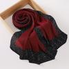 New women's bag head printed yarn scarf, Malaysian wrinkled splicing fashion package headscarf