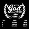 "With God All Things Are Possible"Stickersfor A Unique And Personalized Lookhigh Quality Sticker For Cars Trucks Motorcycles !