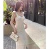 Elegant White Spaghetti Strap Backless Dress for Women - Summer 2026 Fairy Beach Photoshoot Long Dress
