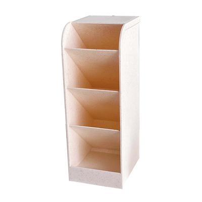 Portapenne Inclinato Beige Stile Coreano Ins Quattro Scomparti Contenitore Cancelleria per Matite Trucco