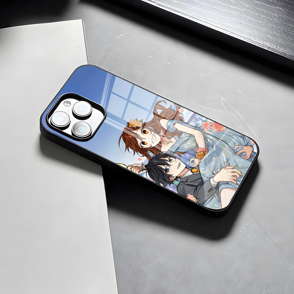

Japanese Anime Horimiya Phone Case For IPhone 17 Pro Max 15 Pro 16 14 Plus 12 13 Mini 11 Pro Shockproof Glass Cover iPhone17Air