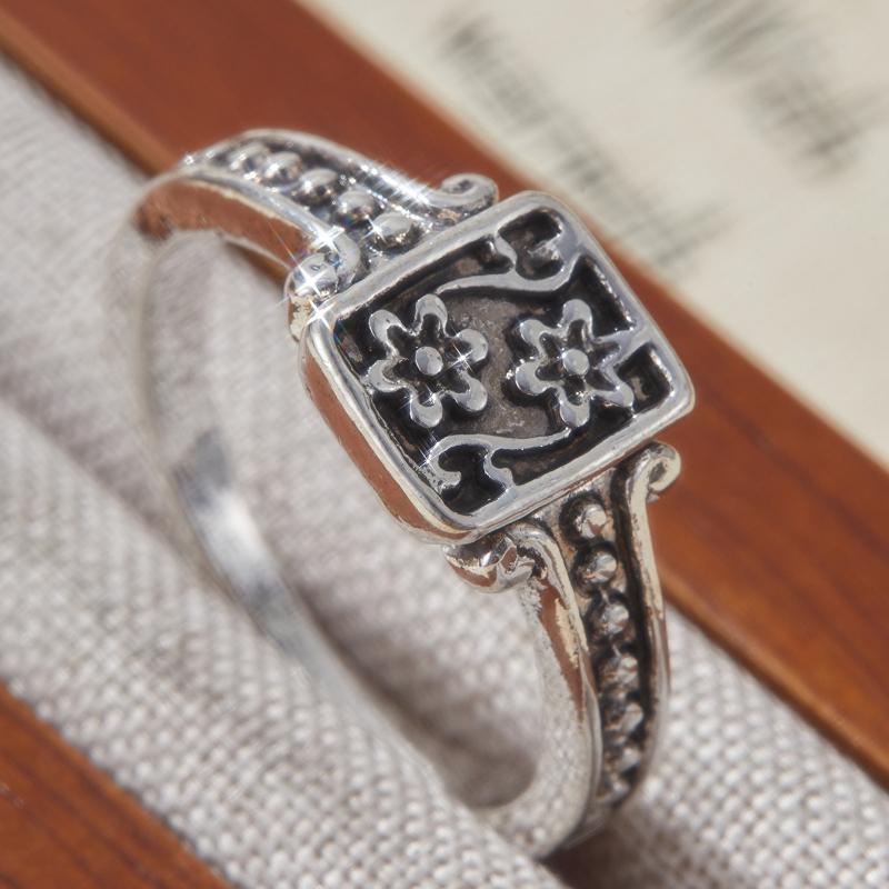 6-10 Size Vintage CopperColor Carved Floral Women's Ring, and Creative Holiday Accessories, Jewelry Gifts