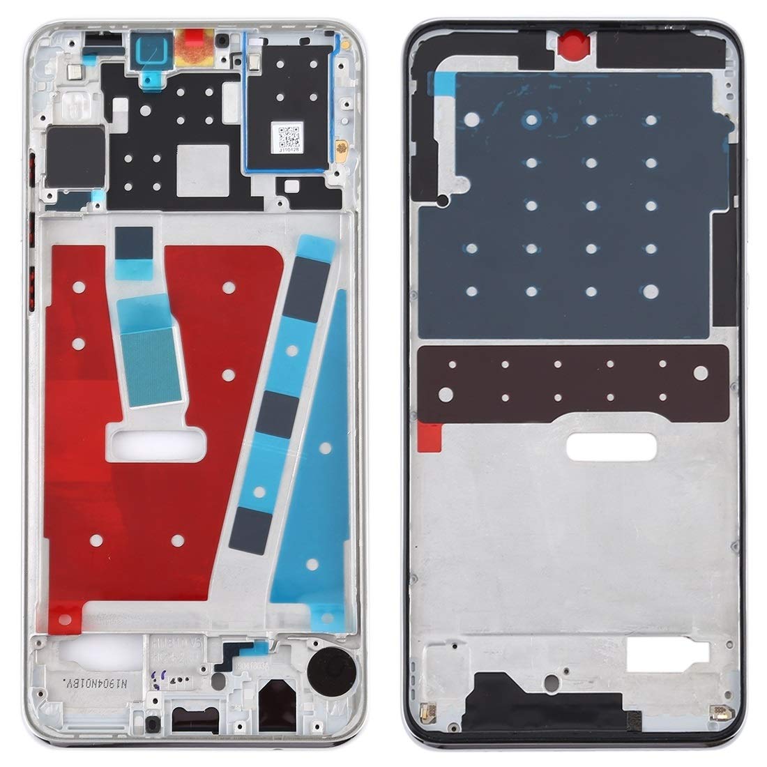 

Для Huawei P30 Lite OEM Замінна передня рамка корпусу з 48 Мп камерою Silver