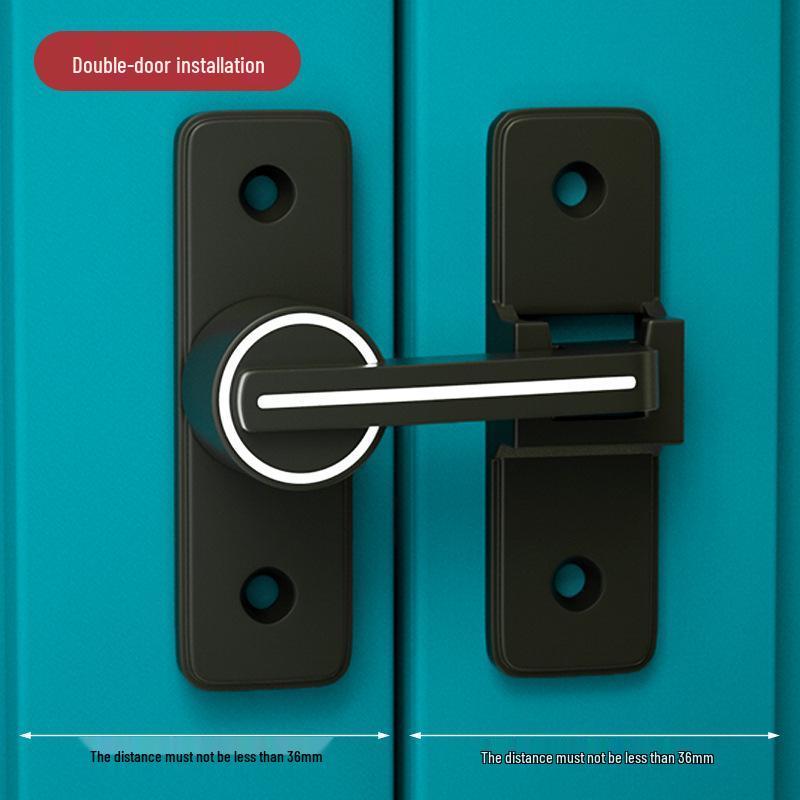 Punch-Free 90° Sliding Door Latch & Lock for Barn, Bathroom, or Toilet Doors