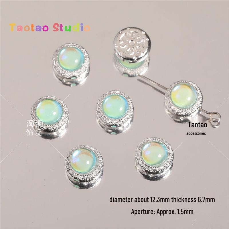 Moonlight Series: Colorful Diamond Inlaid Four-Leaf Clover Beads for DIY Bracelet, Necklace, & Phone Chain Standard