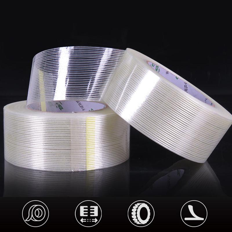 50M Strong Glass Fiber Tape High Temperature Resistant Non-Marking Stripe Tape