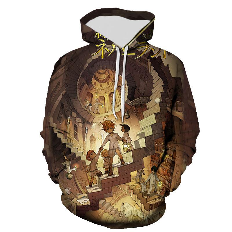 

Толстовки с 3D принтом The Promise Neverland для мужчин, женщин и детей, уличная одежда для мальчиков и девочек, пуловеры, топы с длинными рукавами M