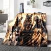Dogs Print Flannel Blanket High Quality Warm Comfortable Cover for All Seasons Perfect for Gifts Home Decor