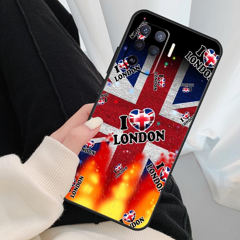 London Bus England Big Ben For OPPO Find X3 X5 Pro A5 A9 A31 A53 A15 A16 A52 A72 A83 A91 A93 A94 A54 A74 A53S Case