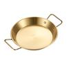 Gold Thickened Stainless Steel Seafood Plate with Handles - Korean Style for Crawfish, Fries, Fried Chicken, and Rice.