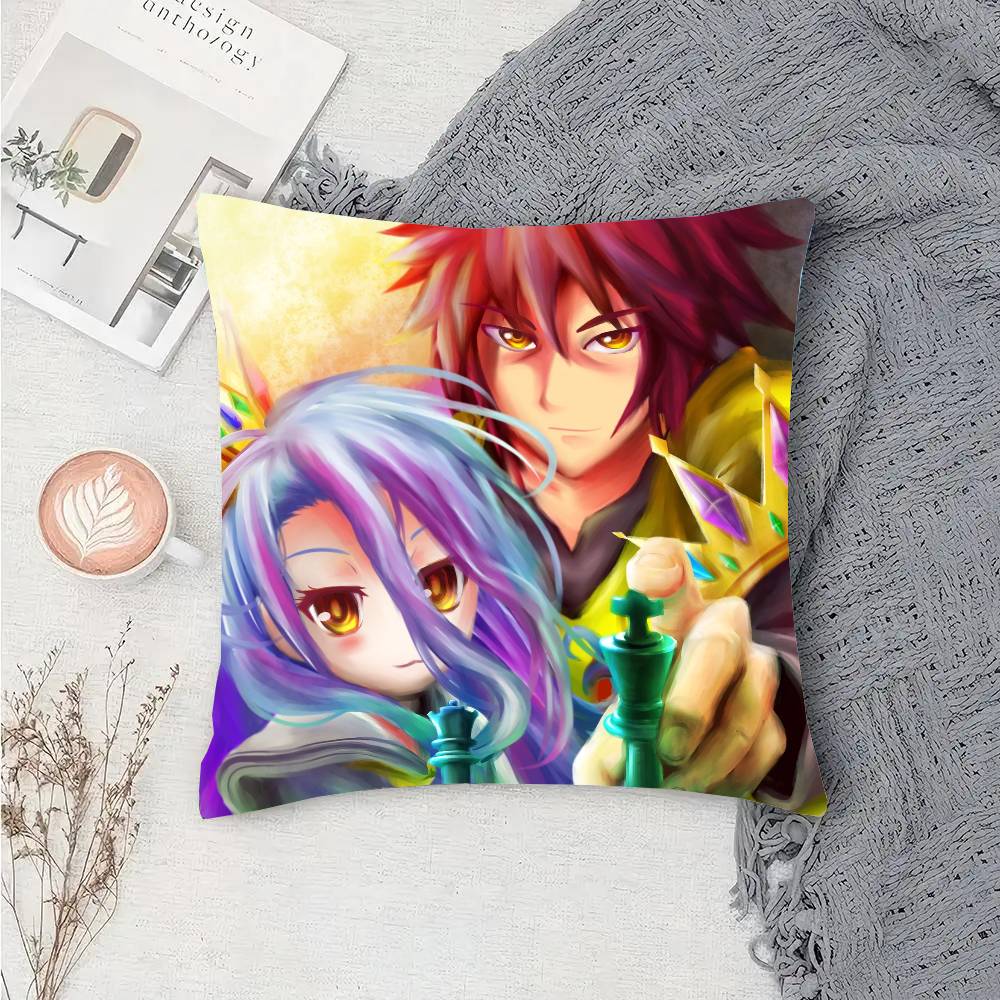 Anime NO GAME NO LIFE Pillow Case Sofa Cushion Cover Room Home Decoration