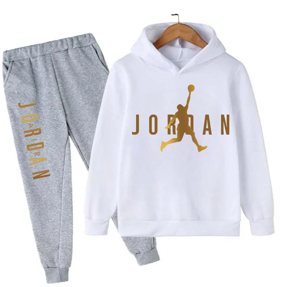 TZWYAutumn Warm Slam Dunk Master Pattern Printed Children Set Hoodie+Pant Suit 2pcs Set Kids Boy Girl Fashion Clothing Tracksuits