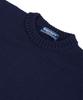 Geonjiulleunseu Crewneck Whole Garment Sweater - Navy