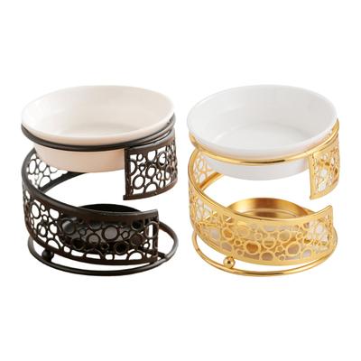 Brûleur d'huiles essentielles en céramique Porte-bougie chauffe-plat Décor Bougeoir Chauffe-plat Spa Méditation Yoga Salon Grange Four