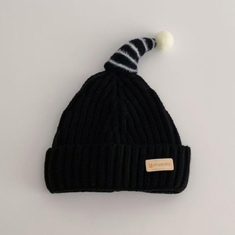 Autumn and winter warm cute baby ear protector wool hat boys and girls pacifier plush knitted hat baby hat