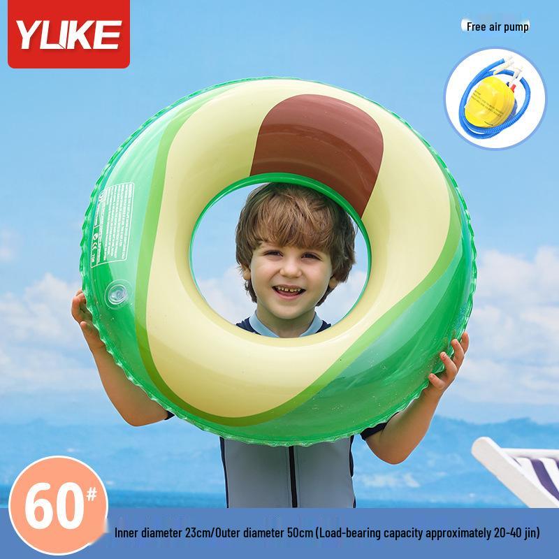 Kids' Cartoon Swim Ring: Thickened Style, Baby-Friendly & Adorable for Beginner Swimmers
