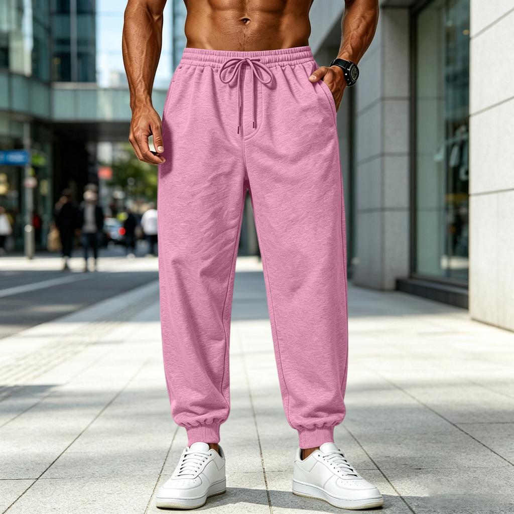 Men's Casual Drawstring Sweatpants for Jogging and Lounging