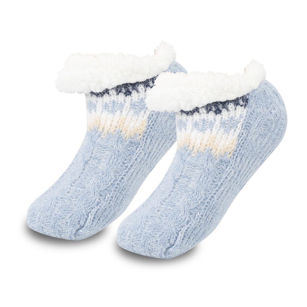 Thermal Socks for Women Non-Slip Knitted Slipper Cozy Floor Socks with Gripper Warm Bedroom Sleep Socks Winter Lounge Cosy Nights Indoors