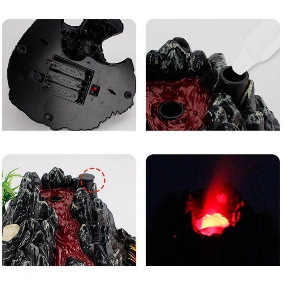 PVC Dinosaur Simulation Volcano Electric Volcano Simulation Scene Figure  Educational