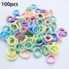 100 KS Barevné Základní Nylonové Elastické Gumičky do Vlasů pro Dívky na Držení Ohonu Scrunchie Gumička Dětské Základní Vlasové Doplňky