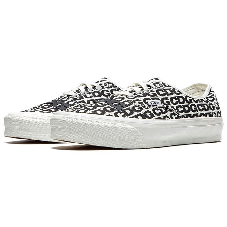 Comme des Garçons x Vans OG Authentic LX Εκτύπωση CDG - Blanc De Blanc 2018 Unisex Αθλητικά Παπούτσια Λευκό Μαύρο VN0A4BV9SHM
