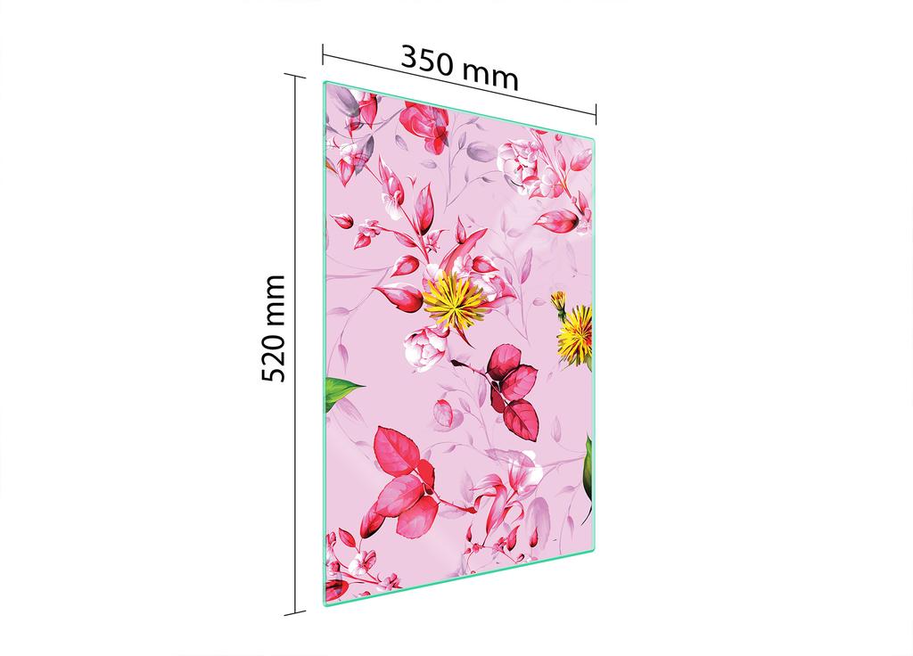 GLASS CUTTING BOARD 35x52 Flower