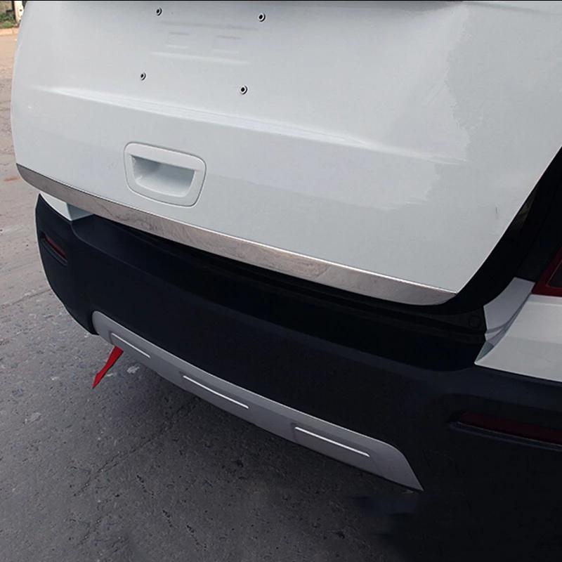 Stainless Steel For Chevrolet TRAX 2014 2015 2016 2017 2018 Car Rear Back Bumper Door Tailgate Strip Cover Trim Accessories