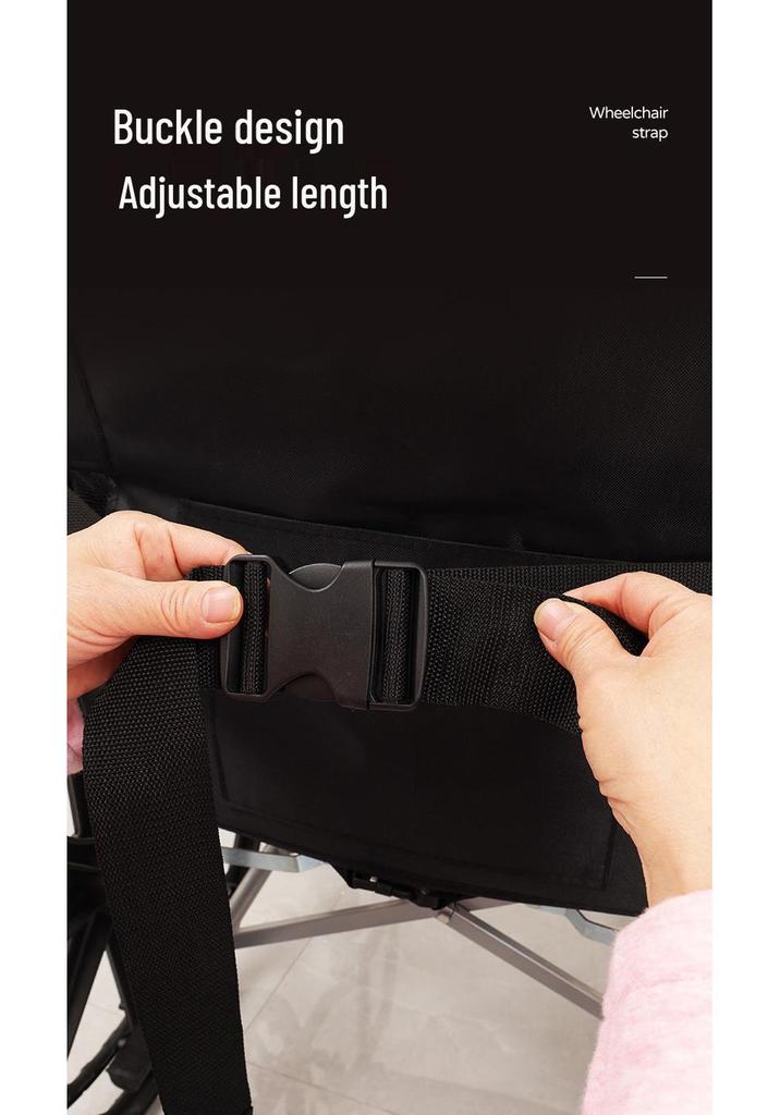 Portable Restraint Strap for Frail or Unconscious Elderly in Wheelchairs
