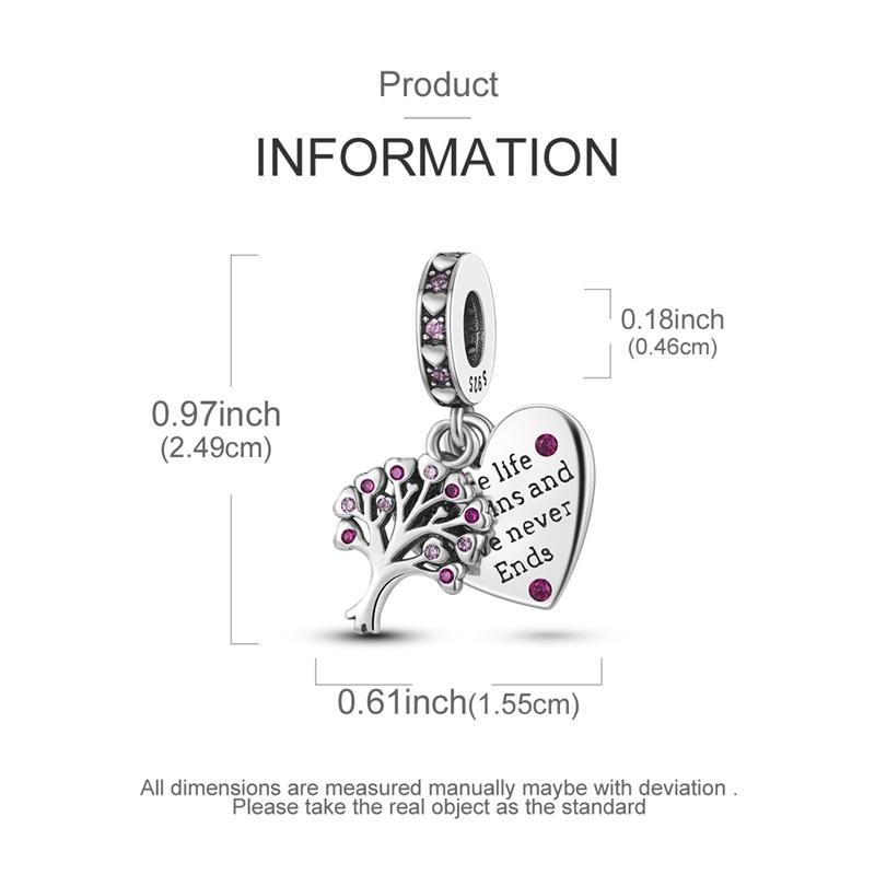 Copper Tree Of Life Charm Bead Fits Genuine Bracelets Necklaces Pendants Bead For Women Girl DoItYourself Gifts