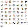 50 American Football Waterproof Stickers for Kids - Ball Sports, Notebooks, Luggage, and More