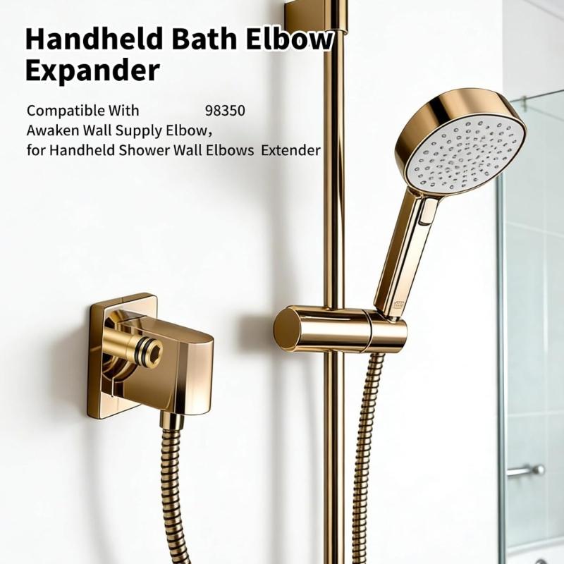 Metal Shower Elbow Water Supply Adapters Pipe Extension Link Suitable for K-98350 for Secure Installation & No Leaks
