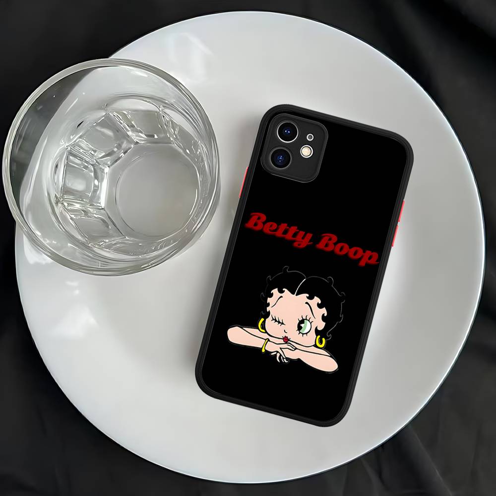 B-Bettys Boops Phone Case For IPhone 16 15 14 Plus 15 13 12 11 Pro Max X XS MAX Matte Cover