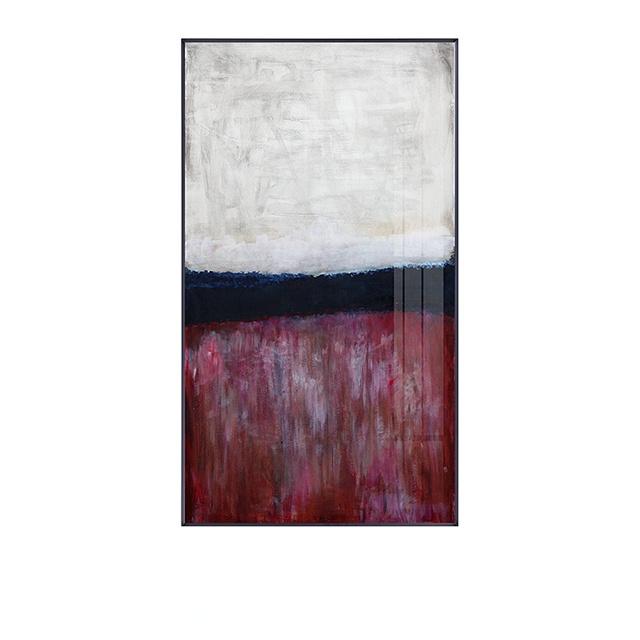 

Абстрактні червоні та білі картини на полотні Плакати та друк для домашнього декору Настінні картини Кольорові блоки для вітальні, спальні, проходу 20cm×40cm NoFrame