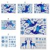 Tragbare Weihnachts-Elch-Aufkleber, DIY-Fensterglas-Aufkleber, Winter