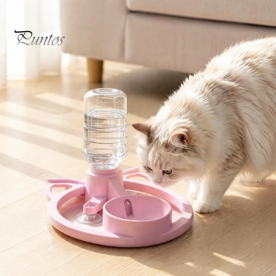 Modern Pet Water Dispenser Automatic Cat Dispenser, Bottle Adapter with Suction Cups, Non-Slip Portable Drinking Station for Kitten Puppy Travel
