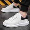 "New Korean Style Men's and Couples' Thick-Soled Sneakers for Spring and Autumn, Celebrity-Inspired Trendy White Sports Shoes"