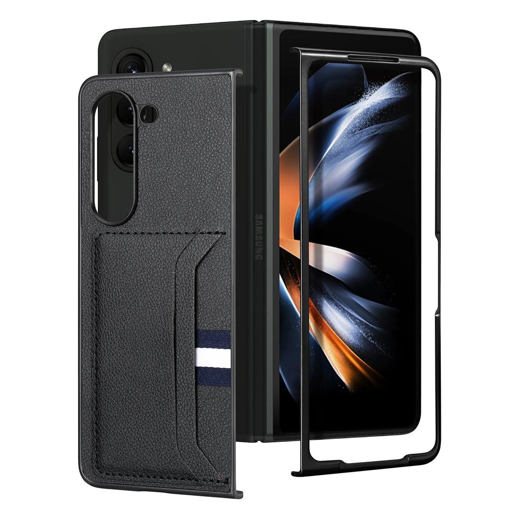 Portofel cu buzunar pentru card din piele pentru Samsung Galaxy Z Fold7 5G Fold 7 6 5 Fold6 Fold5 Fold3 Fold4 Fold2 Fold 4 3 2 Husă pliabilă