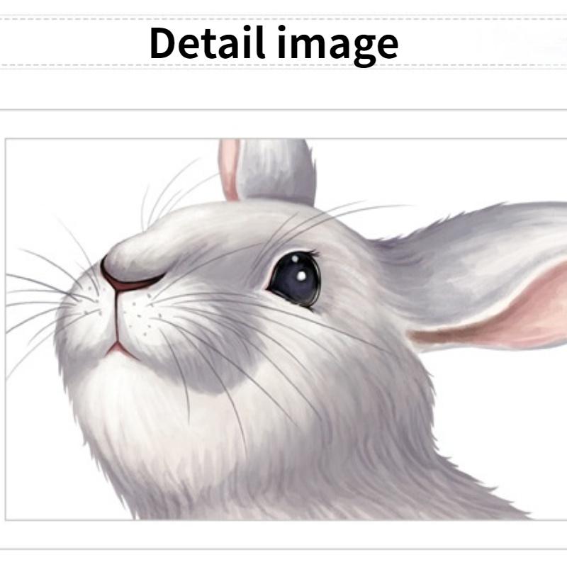 Cute Rabbit Birds Wall Sticker Green Leaves Decorative Wallpaper Self Adhesive Living Room Wall Murals TV Background Home Decor