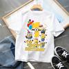 Minionses Birthday 1-9 Number T-shirt Clothing Baby Cartoon Anime Short Sleeve Party Cute Shirts Summer Casual Tee Top Gifts