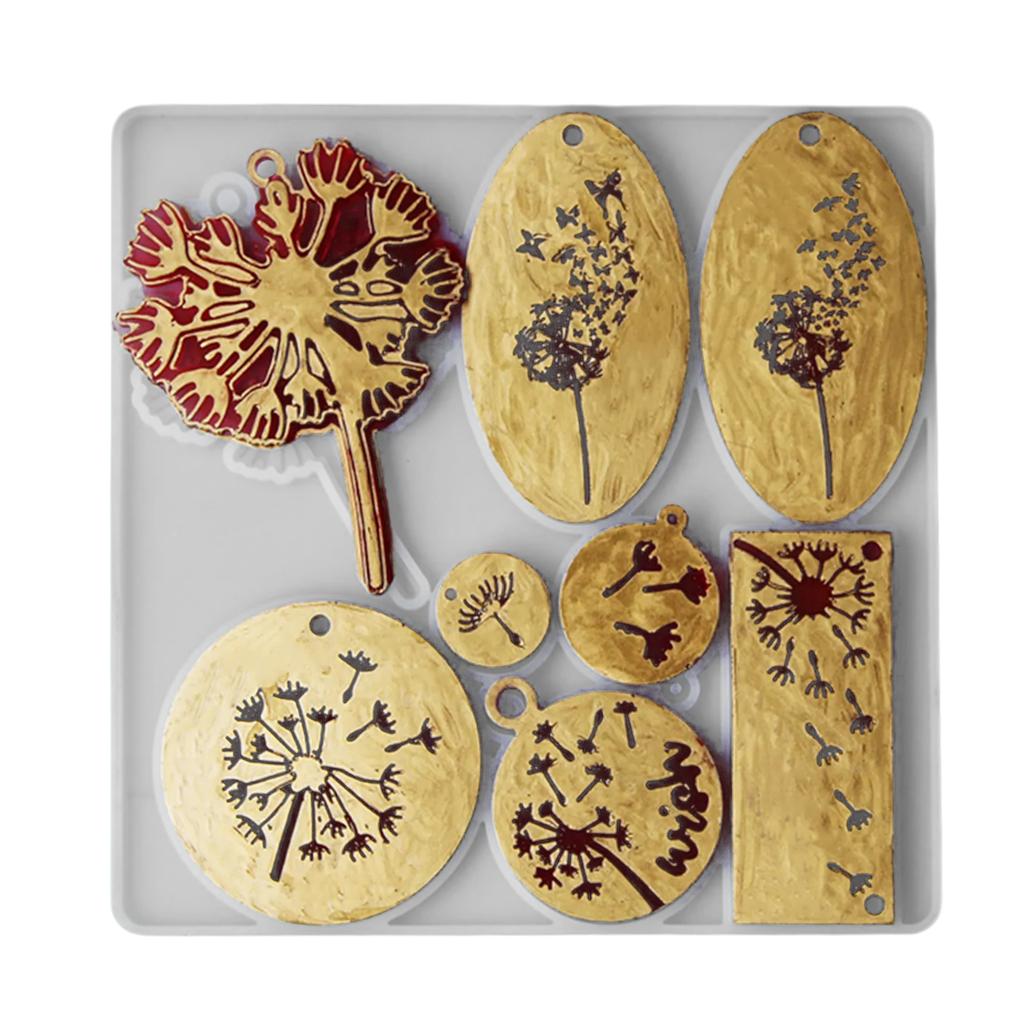 Dandelion Jewelry Charm Resin Mold Soft Silicone Dandelion Pendant Mold Perfect for Hobbyists and DIY Enthusiasts