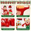 4 Pairs Funny Christmas Socks Magnetic Hand Holding Stocking Stuffers for Women Men Couples, White Elephant Exchange Gifts, Xmas Secret Santa Gag