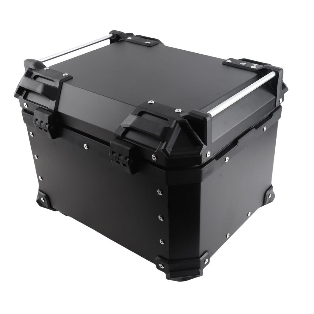 Universal Black 45L Motorcycle Adventure Aluminum Top Case Tail Box Luggage