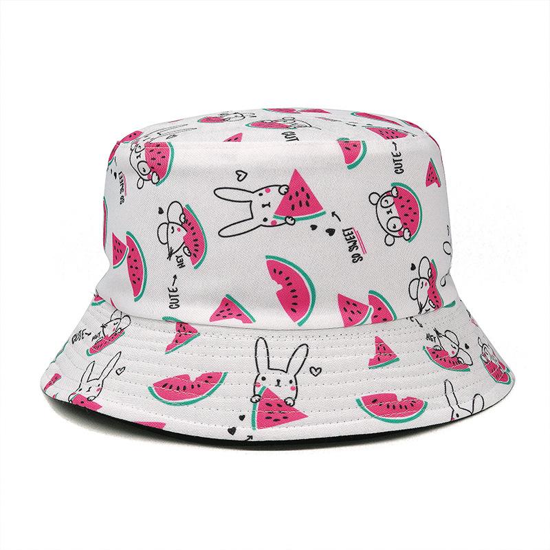 New Arrival Summer Sun Protect Woman Man Unisex Reversible Printed Cactus Bucket Hat